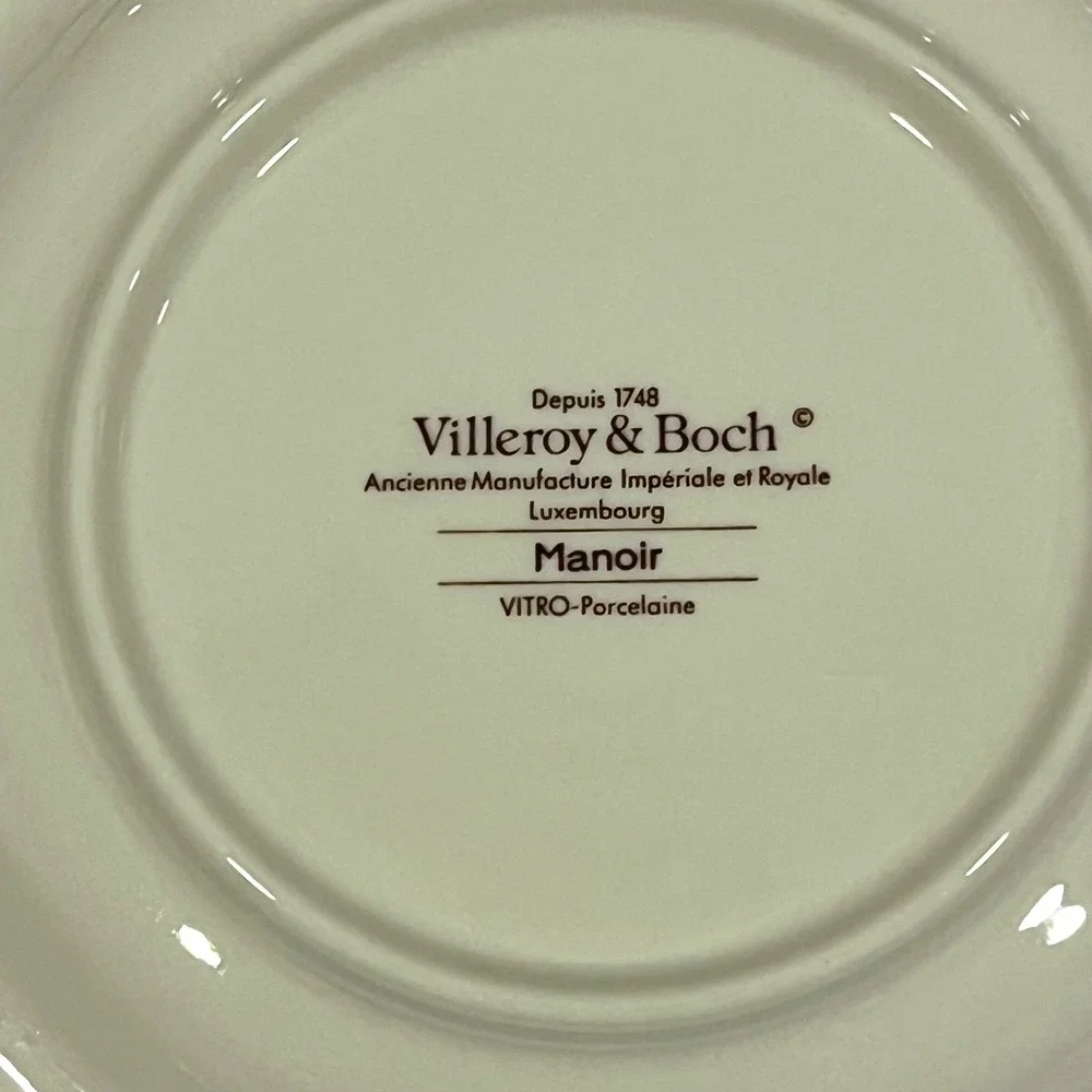 Villeroy & Boch Manoir Saucers Set of 3 Cream Vitro-Porcelaine Luxembourg